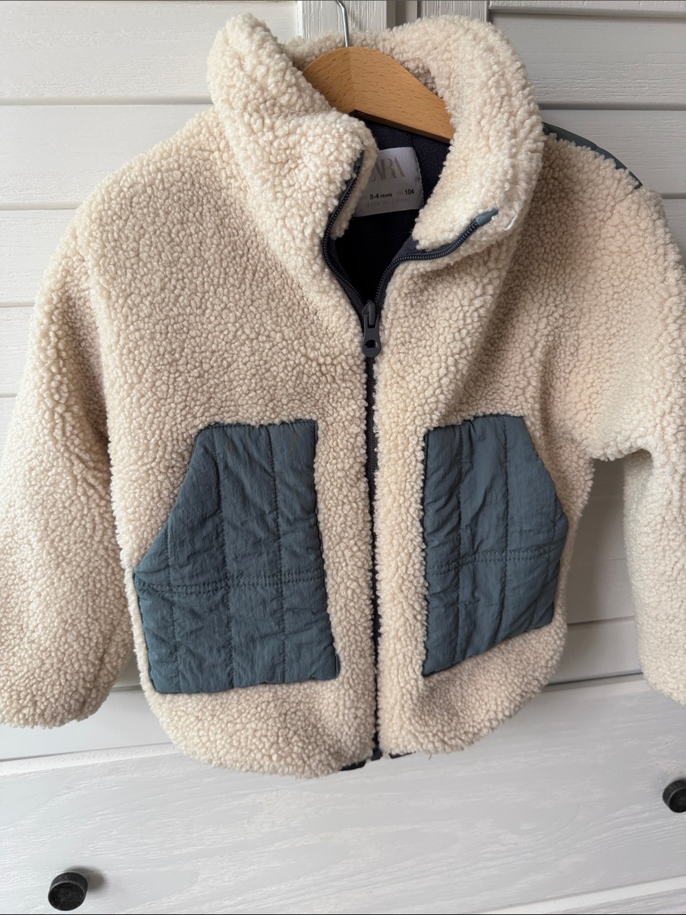 Zara Kids Cream Sherpa Jacket